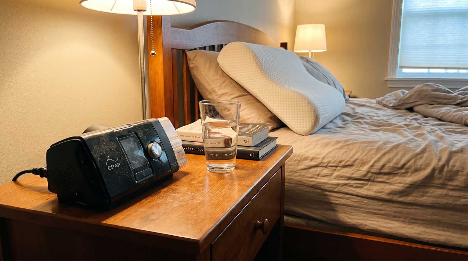 Person sleeping peacefully without a CPAP machine